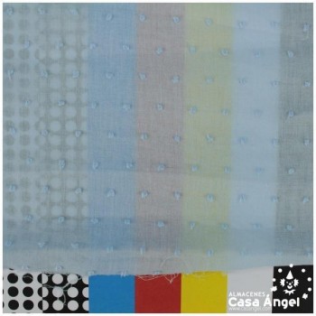 PLUMETI CELESTE DE ALGODÓN BATISTA 150cm