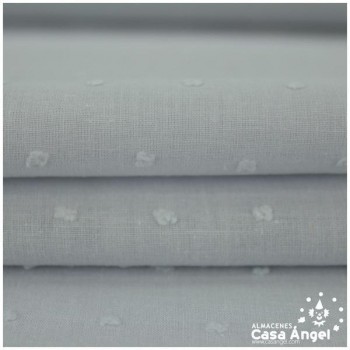 PLUMETI GRIS DE ALGODÓN BATISTA 150cm