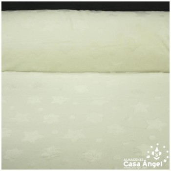 CORALINA COLOR CRUDO CON ESTRELLAS SERIE PASTEL 150cm