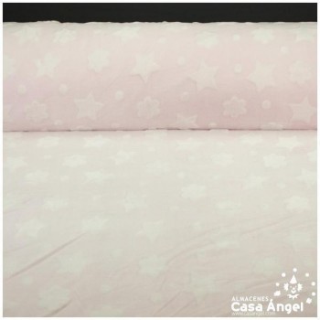 CORALINA ROSA CON ESTRELLAS SERIE PASTEL 150cm