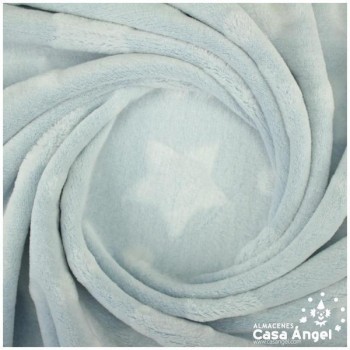 CORALINA AZUL CON ESTRELLAS SERIE PASTEL 150cm
