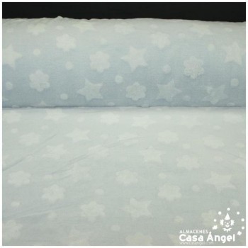 CORALINA AZUL CON ESTRELLAS SERIE PASTEL 150cm