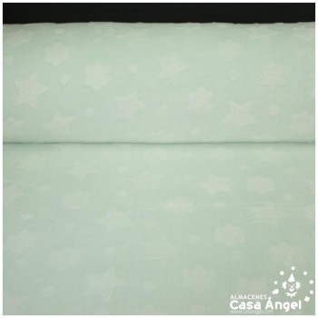 CORALINA VERDE CON ESTRELLAS SERIE PASTEL 150cm