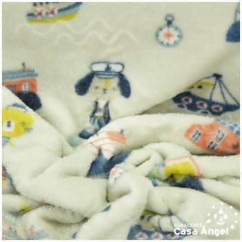 CORALINA ESTAMPADA MOTIVOS MARINEROS 150cm