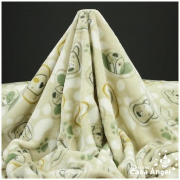 CORALINA ESTAMPADA PERROS EN BEIGE 150cm