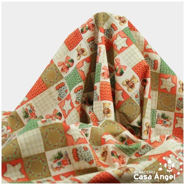 POPELÍN DE ALGODÓN ORGÁNICO ESTAMPADO DE OSITOS 150cm