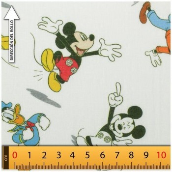 TELA ALGODÓN PERCAL LICENCIA 150cm AMIGOS DISNEY