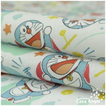 TELA ALGODÓN PERCAL LICENCIA 150cm DORAEMON
