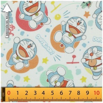 TELA ALGODÓN PERCAL LICENCIA 150cm DORAEMON