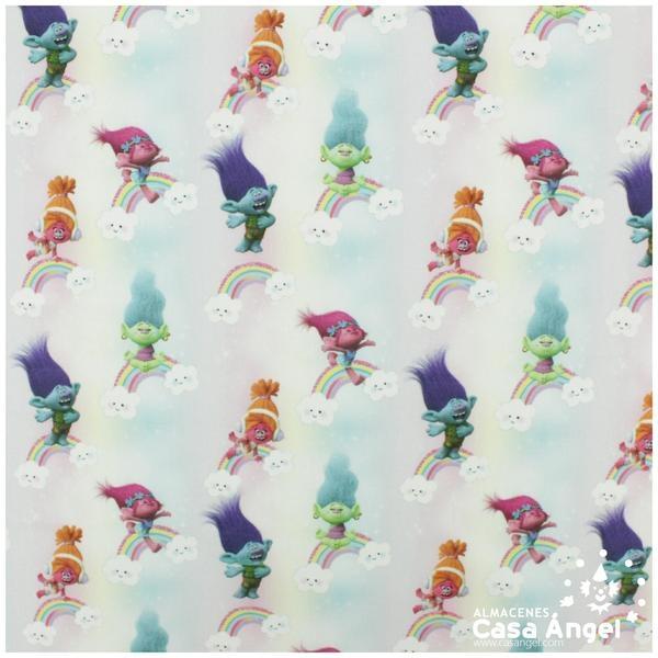 TELA ALGODÓN PERCAL LICENCIA 150cm TROLLS