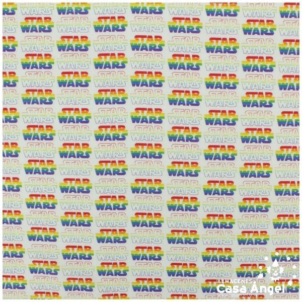 TELA ALGODÓN PERCAL LICENCIA 150cm STAR WARS LETRAS