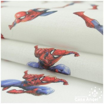 TELA ALGODÓN PERCAL LICENCIA 150cm SPIDERMAN