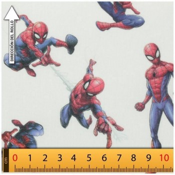 TELA ALGODÓN PERCAL LICENCIA 150cm SPIDERMAN