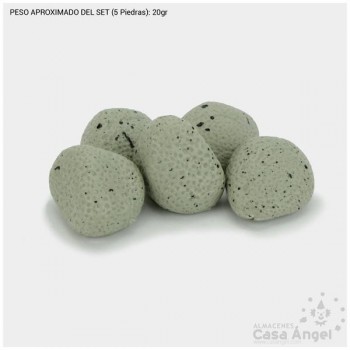 ROCAS DE PLÁSTICO 4cm SET DE 5 UNIDADES