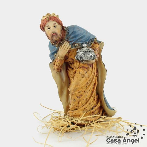 FIGURA REY MAGO RESINA  PORTAL DE BELÉN 25cm