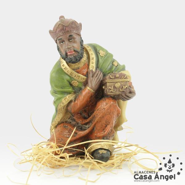 REY MAGO AGACHADO RESINA 20cm