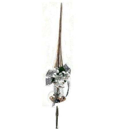 PUNTAL ÁRBOL DE NAVIDAD PLATA LAZO 45cm