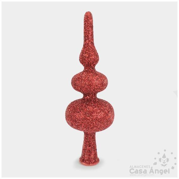 TERMINAL ÁRBOL DE NAVIDAD CON ESCARCHA ROJA 22cm