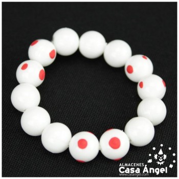 PULSERA FLAMENCA PINTADA CON LUNARES INFANTIL