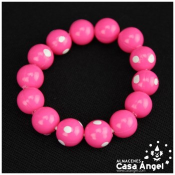 PULSERA FLAMENCA PINTADA CON LUNARES INFANTIL
