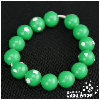 PULSERA FLAMENCA PINTADA CON LUNARES INFANTIL