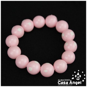 PULSERA FLAMENCA PINTADA CON LUNARES INFANTIL