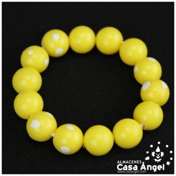 PULSERA FLAMENCA PINTADA CON LUNARES INFANTIL