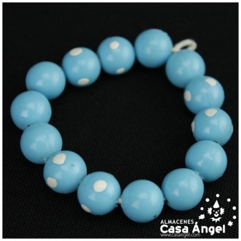 PULSERA FLAMENCA PINTADA CON LUNARES INFANTIL