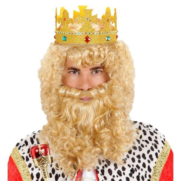 PELUCA REY CON BARBA Y BIGOTE