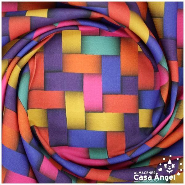 CREPÉ ESTAMPADO MULTICOLOR RAFIA SERIE HOLAND 150cm