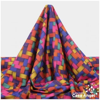 CREPÉ ESTAMPADO MULTICOLOR RAFIA SERIE HOLAND 150cm