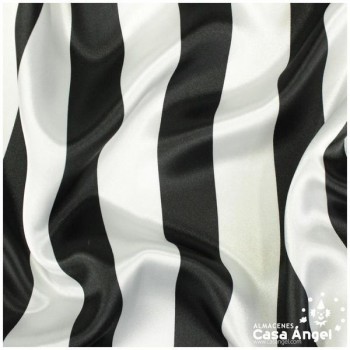 RASO ESTAMPADO A RAYAS BLANCO Y NEGRO SERIE BARRAS 150cm