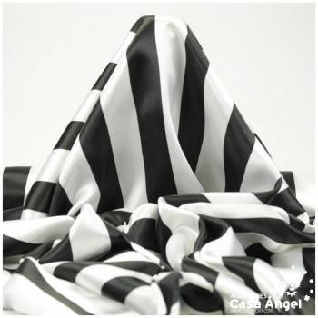 RASO ESTAMPADO A RAYAS BLANCO Y NEGRO SERIE BARRAS 150cm