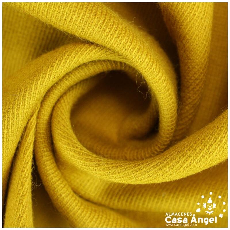 TEJIDO LANA ACRÍLICA COLOR AMARILLO MOSTAZA 130cm