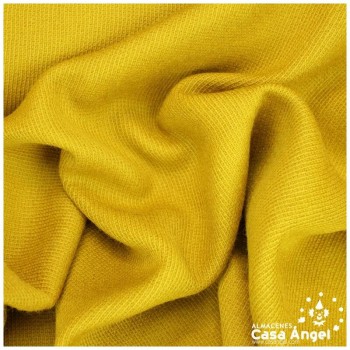 TEJIDO LANA ACRÍLICA COLOR AMARILLO MOSTAZA 130cm