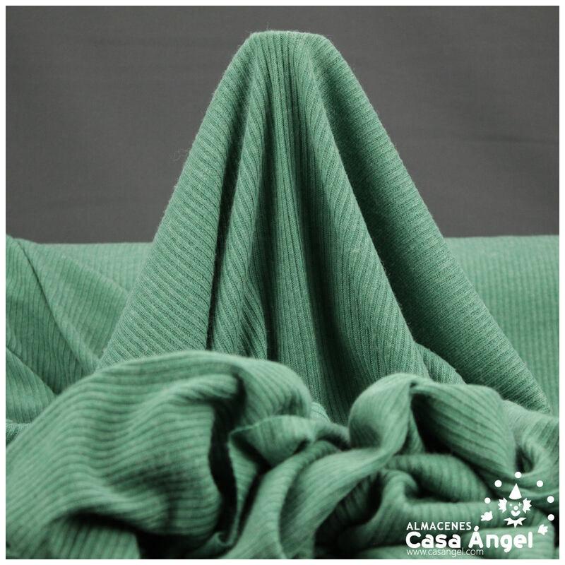 TEJIDO DE PUNTO CANALÉ VERDE BOSQUE 150cm