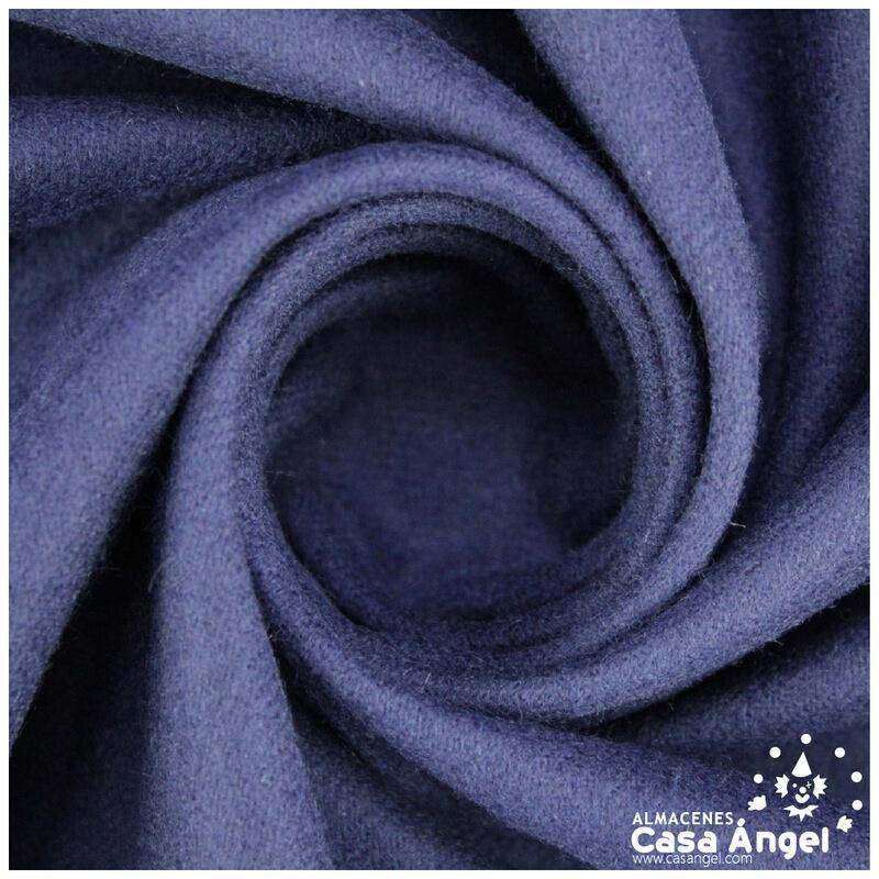 TEJIDO DE FRANELA 100% LANA AZUL MARINO SERIE YUN 150cm
