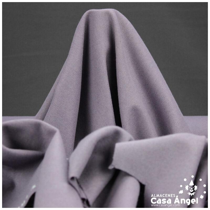 TELA FRANELA DE LANA 100% AZUL MALVA SERIE YUN 150cm