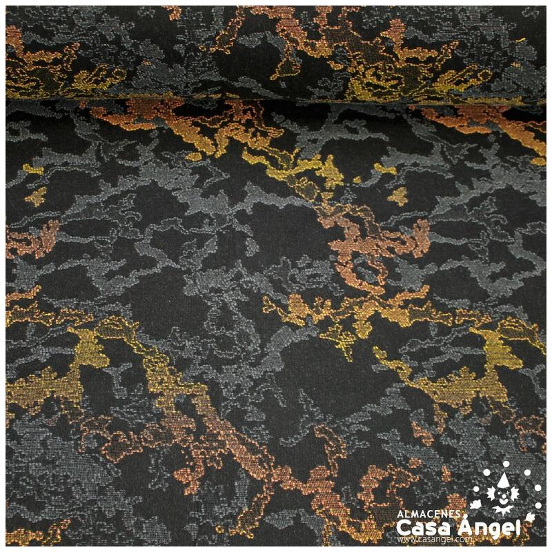 LANA BROCADA ESTAMPADO ABSTRACTO NEGRO 140cm
