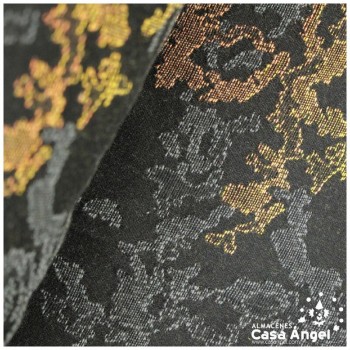 LANA BROCADA ESTAMPADO ABSTRACTO NEGRO 140cm