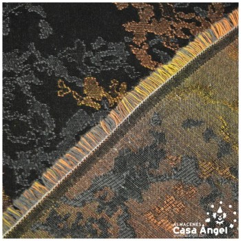 LANA BROCADA ESTAMPADO ABSTRACTO NEGRO 140cm