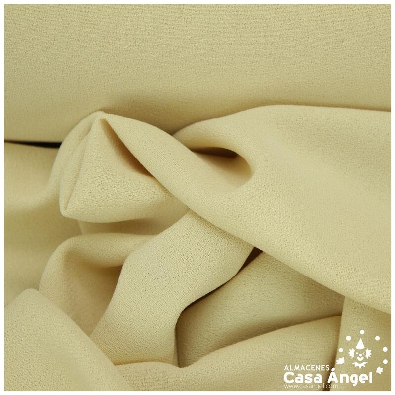 TEJIDO CREPÉ DE POLIÉSTER AMARILLO PAJA 150cm
