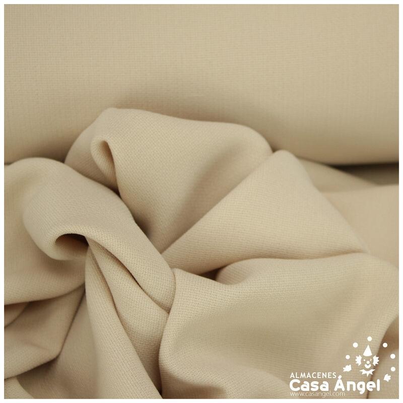 TEJIDO CRESPÓN DE POLIÉSTER BEIGE 150cm