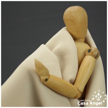 TEJIDO CRESPÓN DE POLIÉSTER BEIGE 150cm