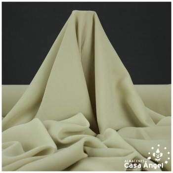 GASA CRESPÓN DE POLIÉSTER BEIGE TRIGO 150cm