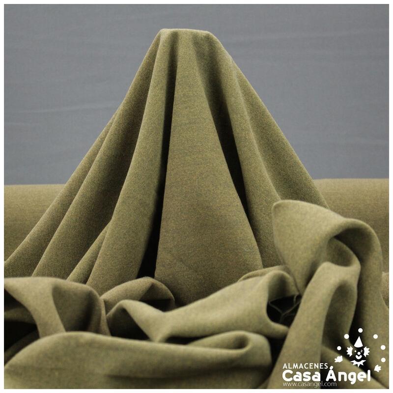 TEJIDO DE PAÑO ASARGADO VERDE CAZA JASPEADO 150cm
