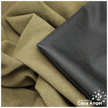 TEJIDO DE PAÑO ASARGADO VERDE CAZA JASPEADO 150cm