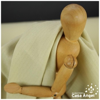 GASA GEORGETTE COLOR TRIGO CON RAYA ADAMASCADA 160cm