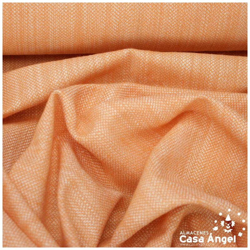 TEJIDO SARGA RÚSTICA POLIÉSTER NARANJA MOTEADO 150cm
