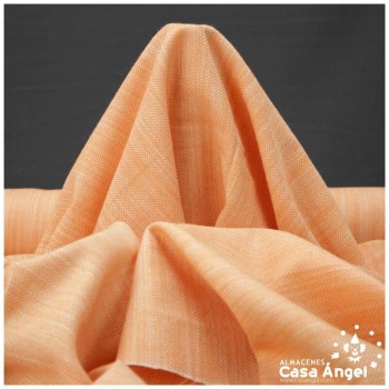 TEJIDO SARGA RÚSTICA POLIÉSTER NARANJA MOTEADO 150cm